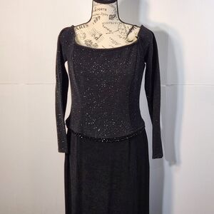 Scott McClintock Glittering Black Maxi Dress